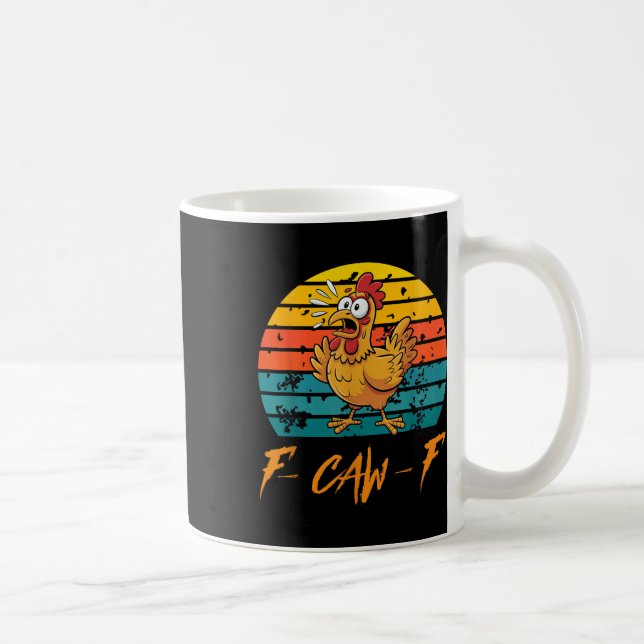 Mug Fantaisie F-caw-f Chemises de poulet, Sunset Vinta (Droite)