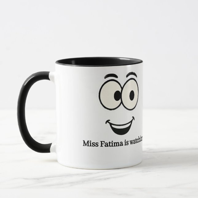 Mug Fantaisie - Texte personnalisé | Eyes & Smile (Gauche)