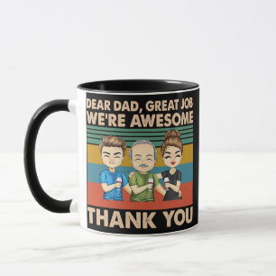 Mug Fantastique fête des pères Cher papa Super boulot