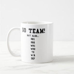 Mug Fantasy Footll Drôle - Allez l'équipe 