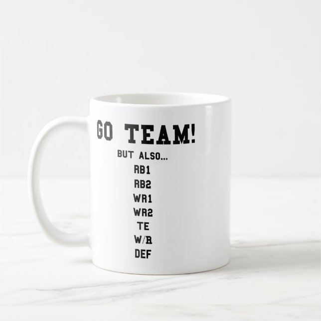 Mug Fantasy Footll Drôle - Allez l'équipe  (Gauche)