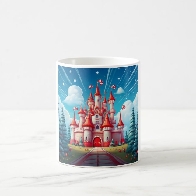 Mug Fantasy Image Of A Candy Cane Castle (Centre)