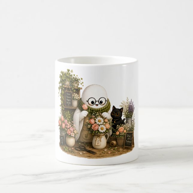 Mug Fantôme adorable travaillant dans une boutique de  (Centre)