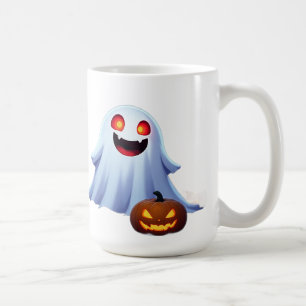 Mug Fantôme Amical Parmi Les Citrouilles Halloween Amu