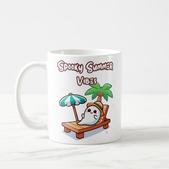 Mug Fantôme d'été de Summerween mignon (Gauche)