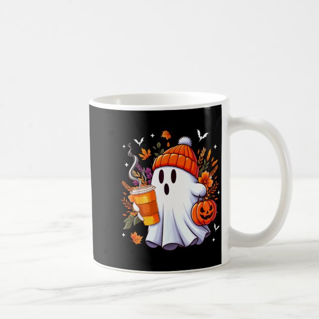 Mug Fantôme d'Halloween buvant un café glacé amateur d (Droite)