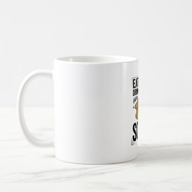 Mug Fantôme d'Halloween Manger Boire Et Être Effrayant (Gauche)