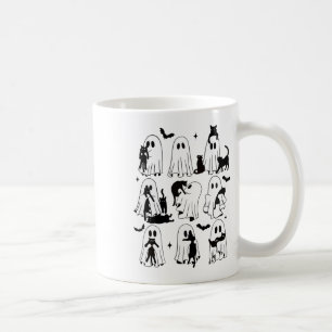 Mug Fantôme Drôle Tenant Un Chat Noir Lazy Halloween S