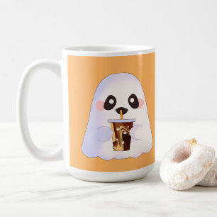 Mug Fantôme éffrayant Avec Café Glacé