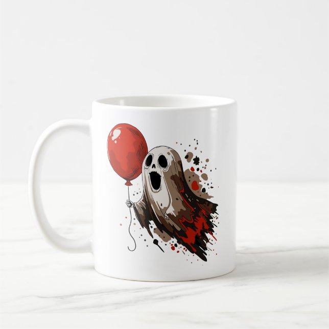 Mug Fantôme et ballon rouge (Gauche)