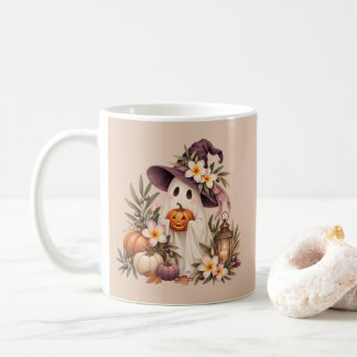 Mug Fantôme fantaisiste d'automne avec citrouilles et