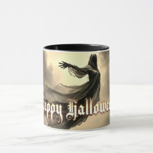Mug Fantôme Féminin Noir dans un Paysage Infernnal - H