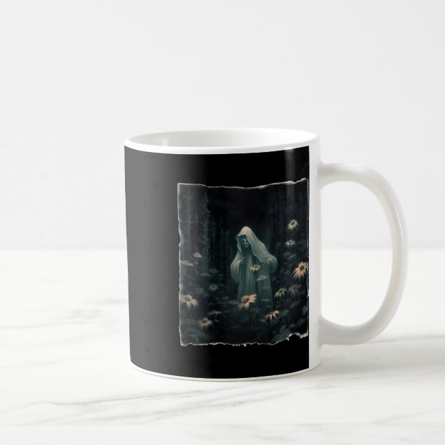 Mug Fantôme Gothique Dans La Forêt Fantôme Floral Vint (Droite)
