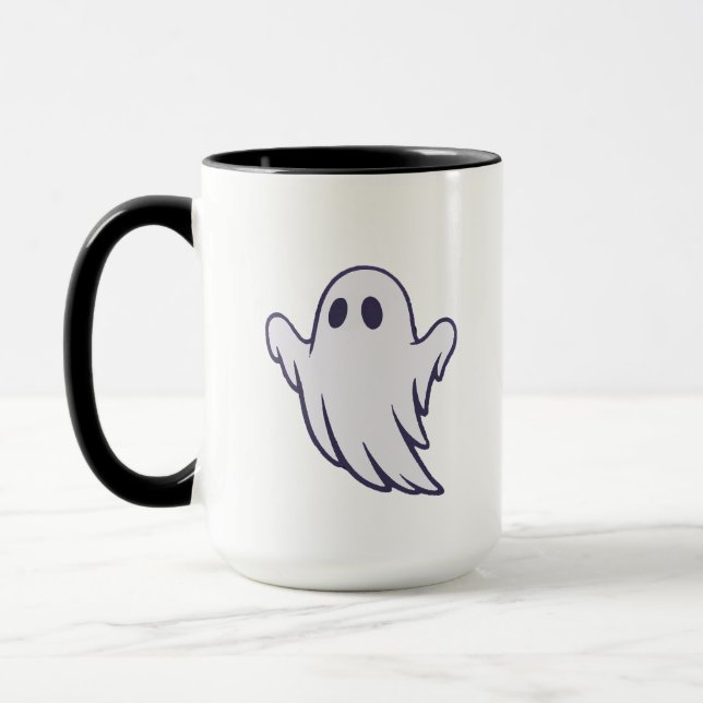 Mug Fantôme mignon | Conception de la Musique d'Hallow (Gauche)