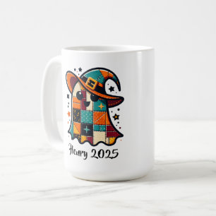 Mug Fantôme personnalisé en patchwork mignon Halloween