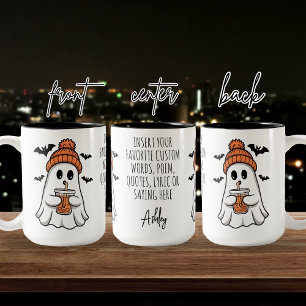 Mug fantôme personnalisé pour Halloween pour femme