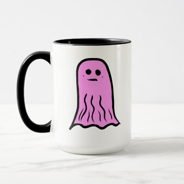 Mug Fantôme rose d'Halloween (Gauche)