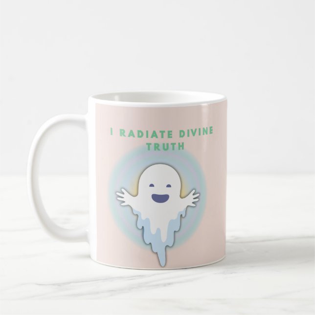 Mug Fantôme Spirituel - Citation Divine Radiante (Gauche)