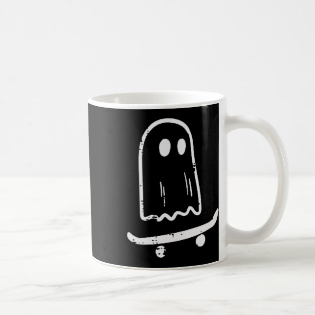 Mug Fantôme Sur Skateboard Fun Retro Halloween Costume (Droite)