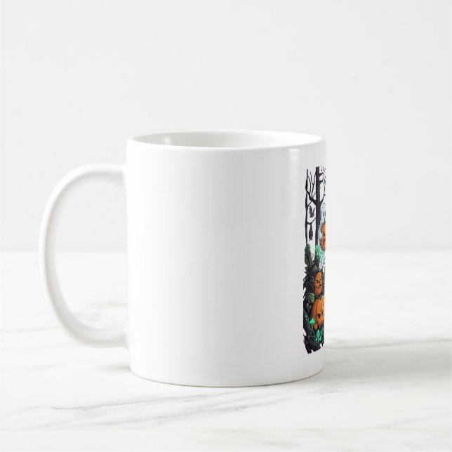 Mug Fantômes d'Halloween Citrouilles effrayantes Hibou (Gauche)