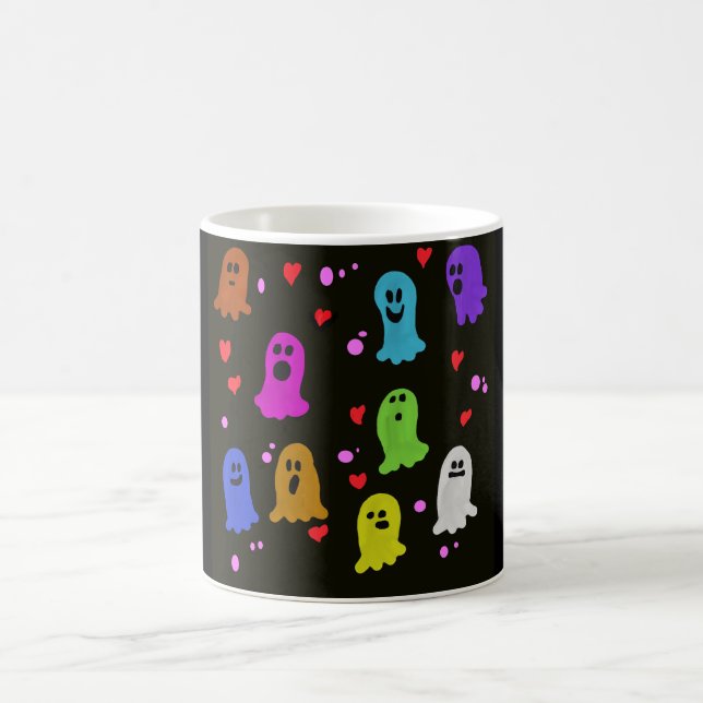 Mug fantômes éffrayants, fantômes colorés (Centre)