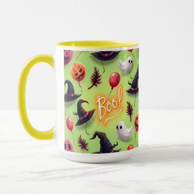 Mug Fantômes et ballons, Halloween, par Natasha Us (Gauche)