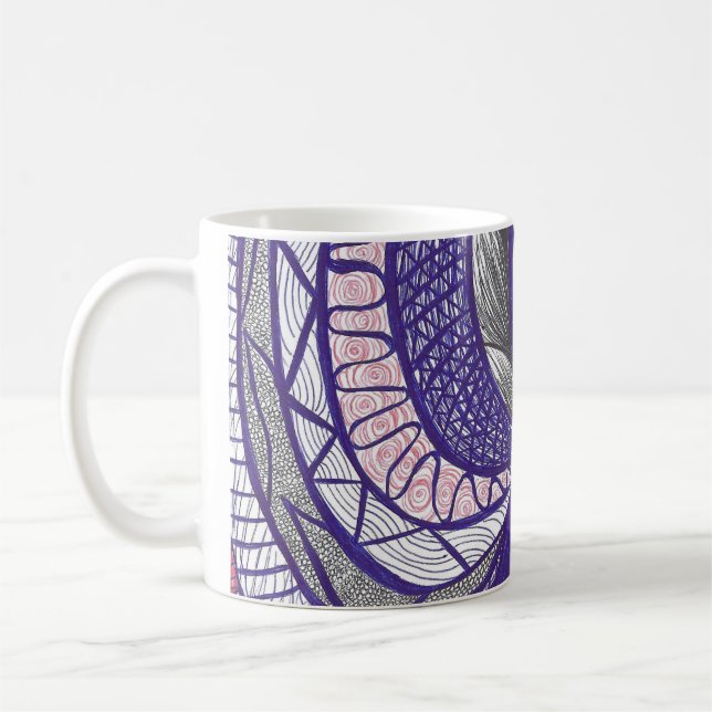 Mug Farimah | Art abstrait à main levée fluide (Gauche)