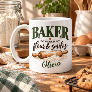 Mug Farine de boulanger personnalisée & Sourires Nom p