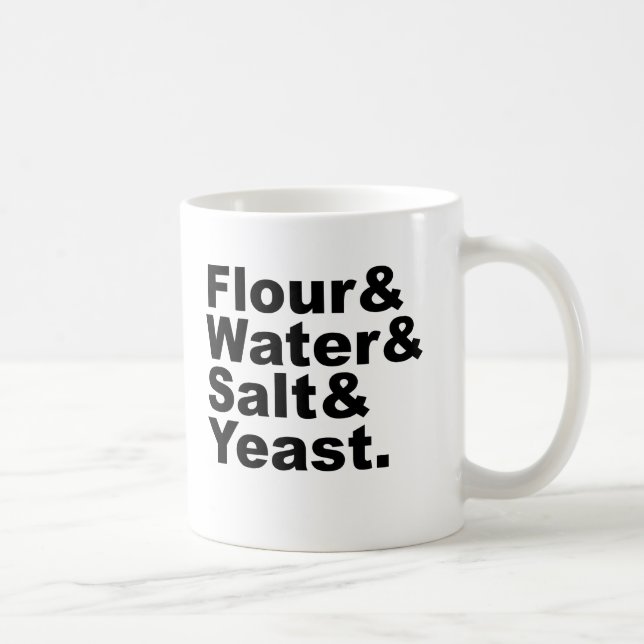Mug Farine & Eau & Sel & Levure | Ingrédients pour Pai (Droite)