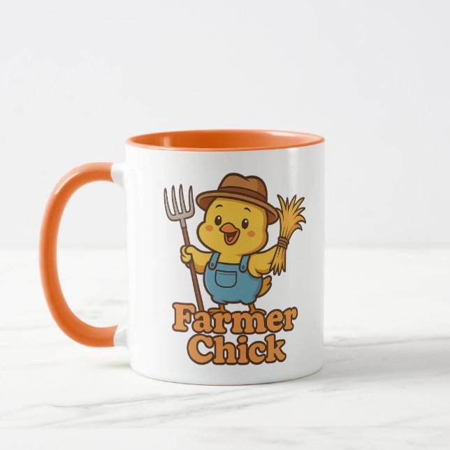 Mug Farmer Chick - Humour de campagne mignon (Gauche)