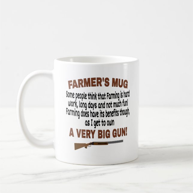 Mug   Farmer's Mug. Drôle cadeau de fermier (Gauche)