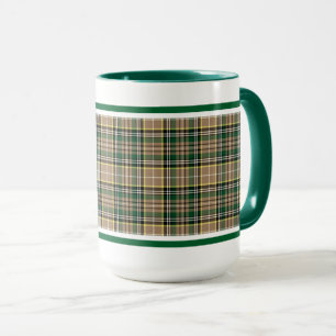 Mug Farrell Tartan Motif Tan Irish Plaid