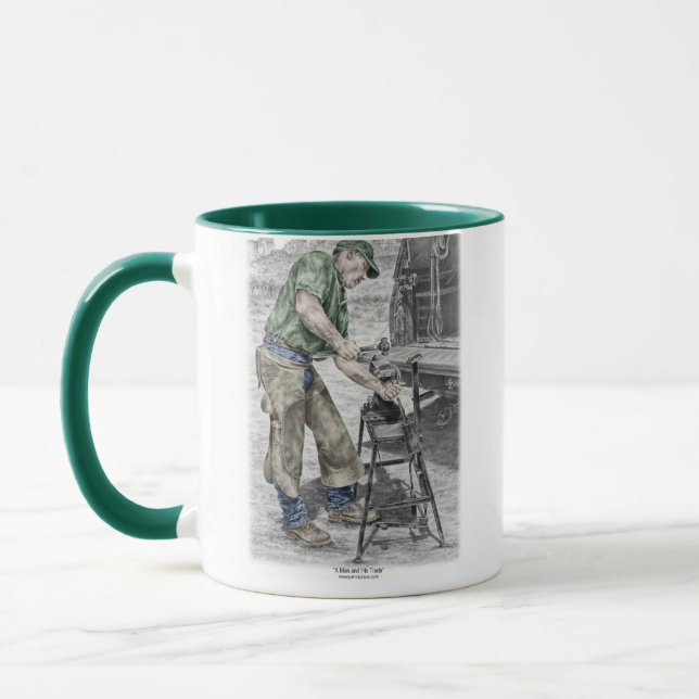 Mug Farrier Blacksmith en utilisant Anvil (Gauche)