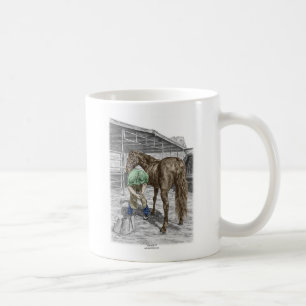 Mug Farrier Forgeron Trimming Horse Hoof