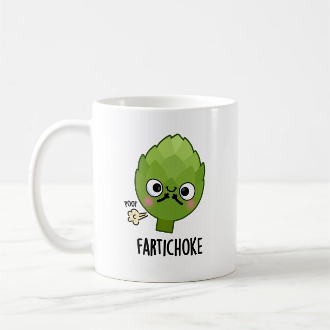 Mug Fartichoke Funny Farting Artichoke Pun (Gauche)