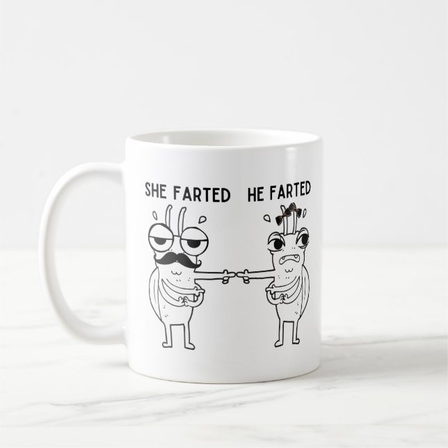 Mug Farting Bug Humor (Gauche)