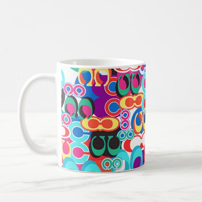 Mug fashion abstract floral design (Gauche)