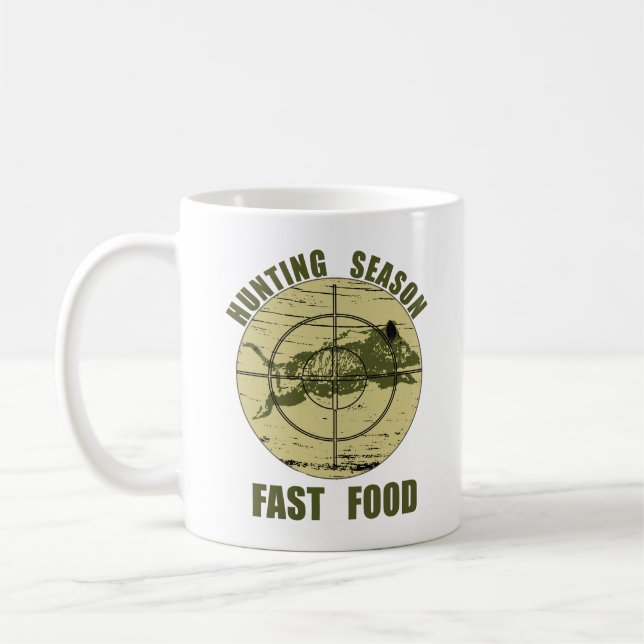 Mug Fast Food Boar drôle Chasse dit (Gauche)