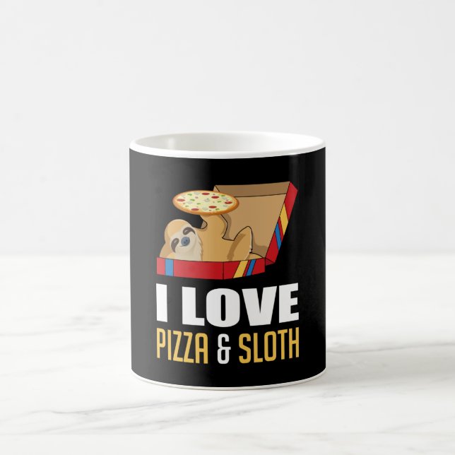 Mug Fast Food Burger Sloth Funny Pizza Eat Idée cadeau (Centre)
