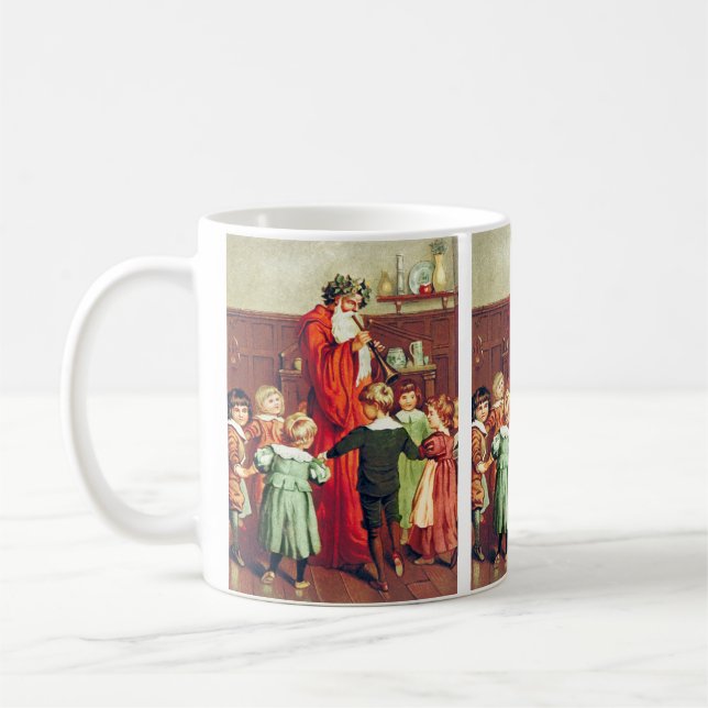 Mug Father Christmas Blowing The Horn (Gauche)
