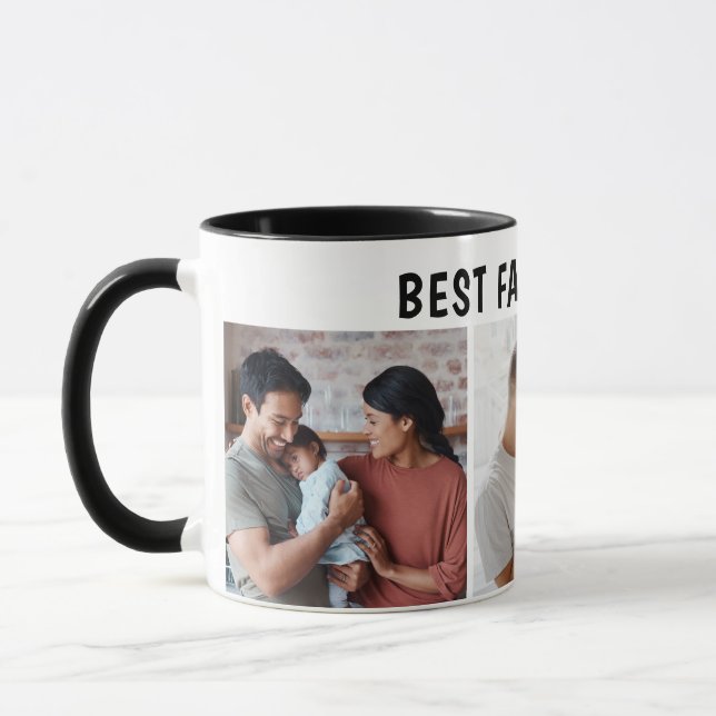 Mug Father Photo Collage Custom Giant (Gauche)