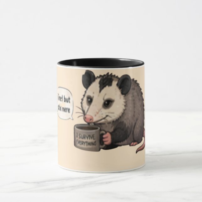 Mug Fatigué mais toujours là | Drôle et Relatable  (Centre)