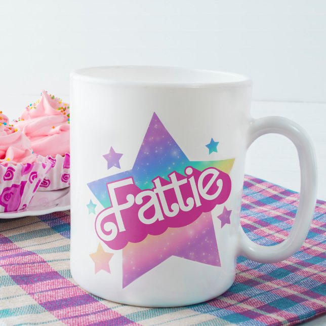 Mug Fattie Plus Size Rainbow Retro 90's Nostalgia Star (Créateur téléchargé)