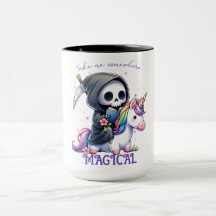 Mug Faucheuse aquarelle amoureuse de livres