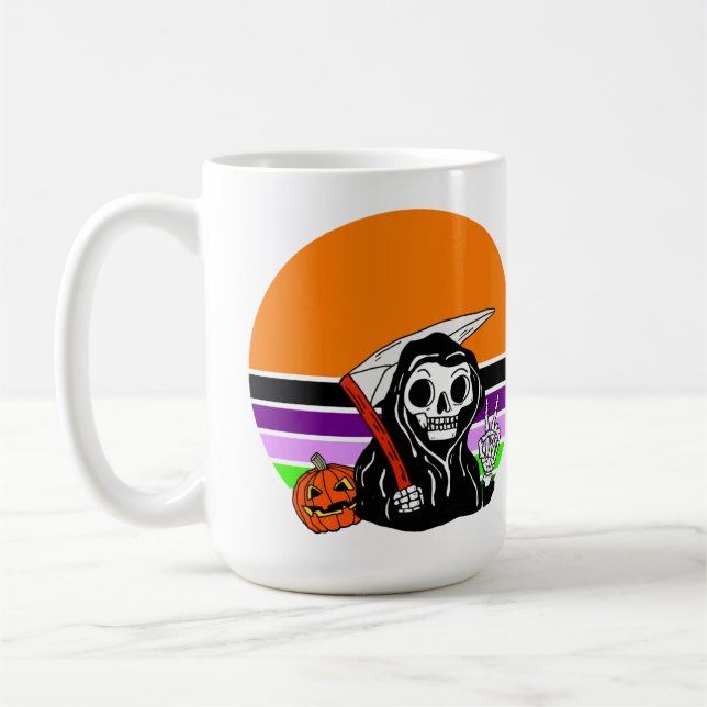 Mug Faucheuse - Coucher de soleil d'Halloween Jack O'L (Gauche)