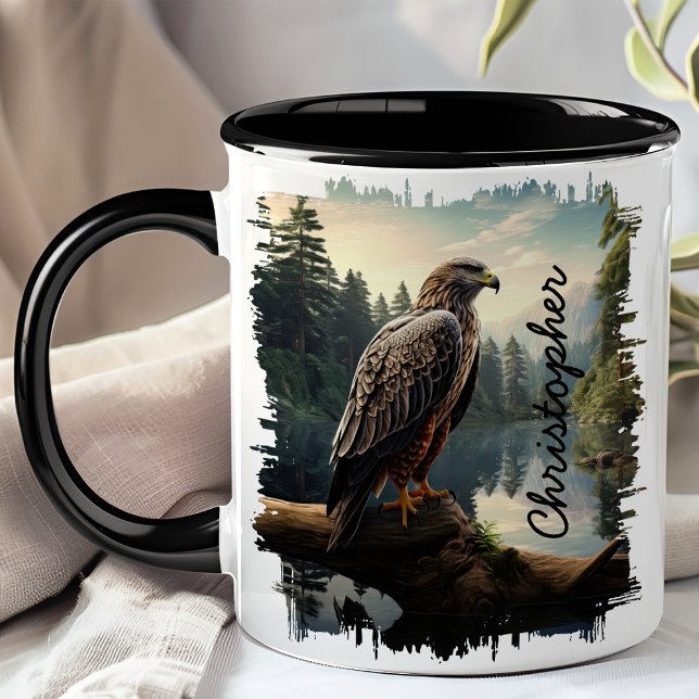 Mug Faucon en forêt sauvage (Créateur téléchargé)