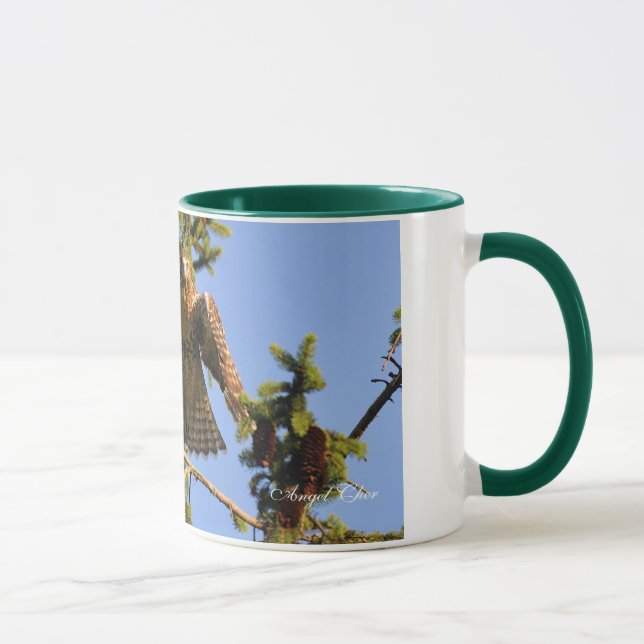 Mug Faucon juvénile de Rouge-Queue par ange Cher (Droite)
