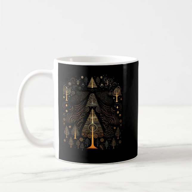 Mug Faune Arbres Extérieurs Nature Forrest Art Graphis (Gauche)