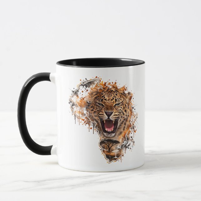Mug Faune léopard rugissant  (Gauche)