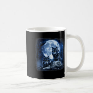 Mug Faune Loup Hurlement Lune Forêt Nature Sauvage